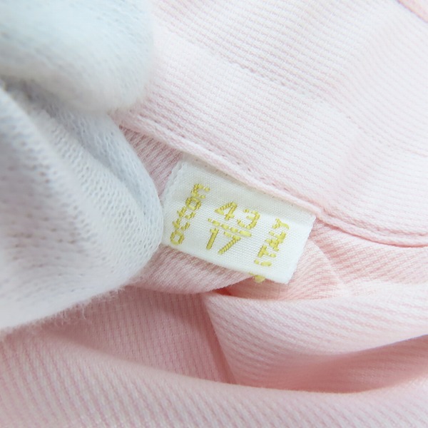 実際に弊社で買取させて頂いたBrioni/ブリオーニ コットン 長袖 ボタンシャツ ピンク/43の画像 4枚目