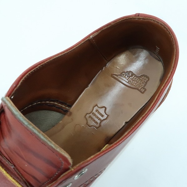 実際に弊社で買取させて頂いたRED WING/レッドウィング ワークオックスフォード ラウンドトゥシューズ ブーツ 8001/7.5Dの画像 4枚目