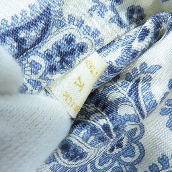 実際に弊社で買取させて頂いたBrioni/ブリオーニ 総柄 シルク 長袖 ボタンシャツ/Ⅴの画像 3枚目