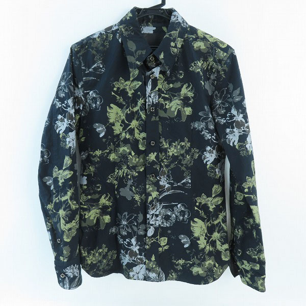実際に弊社で買取させて頂いたISAMU KATAYAMA BACKLASH/バックラッシュ 花柄シャツ 1589-01/グリーン/S