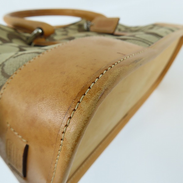 実際に弊社で買取させて頂いたCOACH/コーチ シグネチャー 2WAY ハンドバッグ/ショルダーバッグ 6047の画像 7枚目