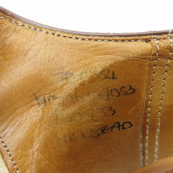 実際に弊社で買取させて頂いたChurch's/チャーチ ウィングチップ レザーシューズ 70の画像 5枚目