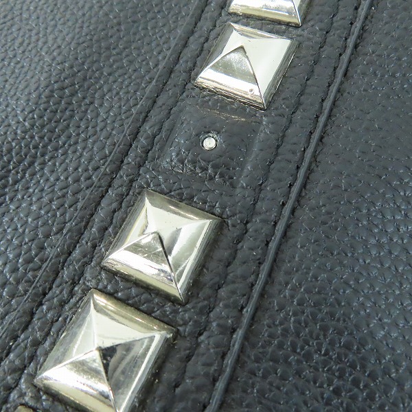 実際に弊社で買取させて頂いたRoen/ロエン レザー スタッズ ハンドバッグ/トートバッグの画像 7枚目