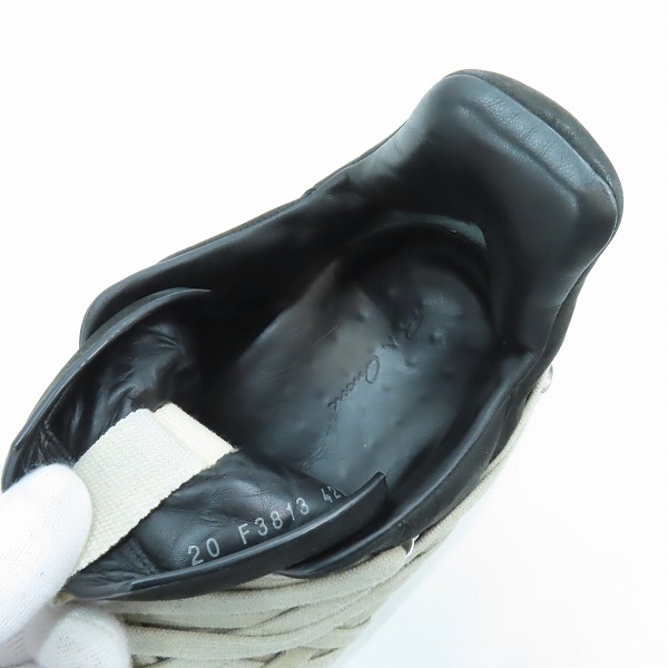 実際に弊社で買取させて頂いたRick Owens/リックオウエンス MEGALACED MAXIMAL RUNNER/メガレース マキシマル ランナー スニーカー/42.5の画像 4枚目