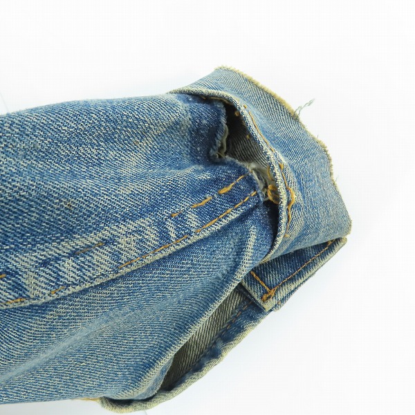 実際に弊社で買取させて頂いたLEVIS/リーバイス ビンテージ デニムジャケット ボタン裏刻印525 ビッグEの画像 8枚目