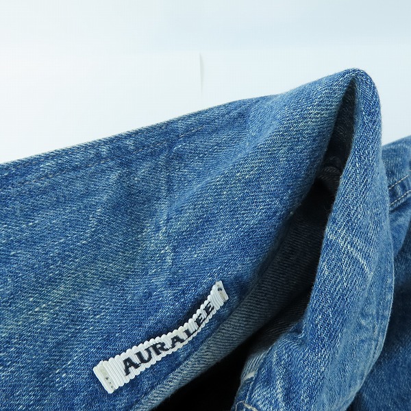実際に弊社で買取させて頂いたAURALEE/オーラリー SELVEDGE FADED LIGHT DENIM BLOUSON/セルビッジ フェイデッド ライト ブルゾン A23SB01DE/4の画像 6枚目
