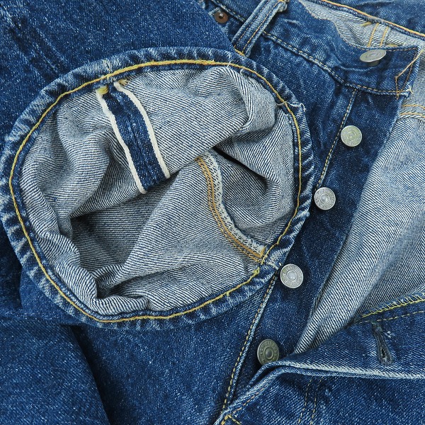 実際に弊社で買取させて頂いたLEVI'S/リーバイス ヴィンテージ 50s頃 501XX紙パッチ/両面均等V/ビッグE/銅メッキ/オフセットセンターループ デニムパンツ/40の画像 3枚目