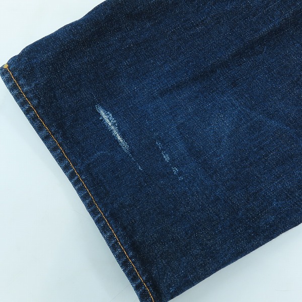 実際に弊社で買取させて頂いたEVISU/エヴィス Lot.2000 No.2 いちご耳 デニムパンツ 38×35の画像 9枚目