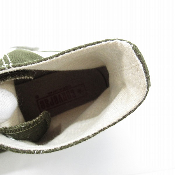 実際に弊社で買取させて頂いたCONVERSE/コンバース 日本製 ALL STAR/オールスター ハイカットスニーカー カーキ/7.5の画像 4枚目