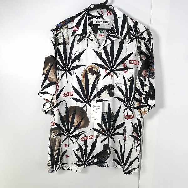 実際に弊社で買取させて頂いたWACKO MARIA/ワコマリア×HIGH TIMES/ハイタイムス HAWAIIAN SHIRT WHIE ハワイアンシャツ アロハシャツ HIGHTIMES-WM-HI06/S