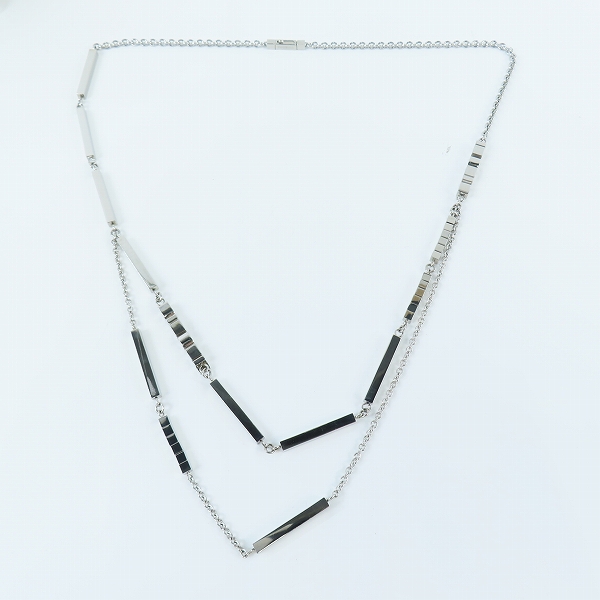 実際に弊社で買取させて頂いたDIESEL/ディーゼル ロゴ 2連ネックレス シルバーの画像 5枚目