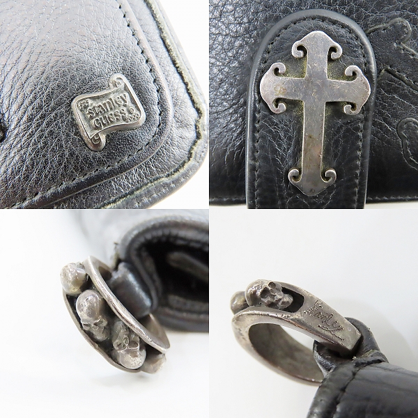 実際に弊社で買取させて頂いたSTANLEY GUESS/スタンリーゲス 1ボタン ロングウォレット ｗ/ガンズクロス の画像 4枚目