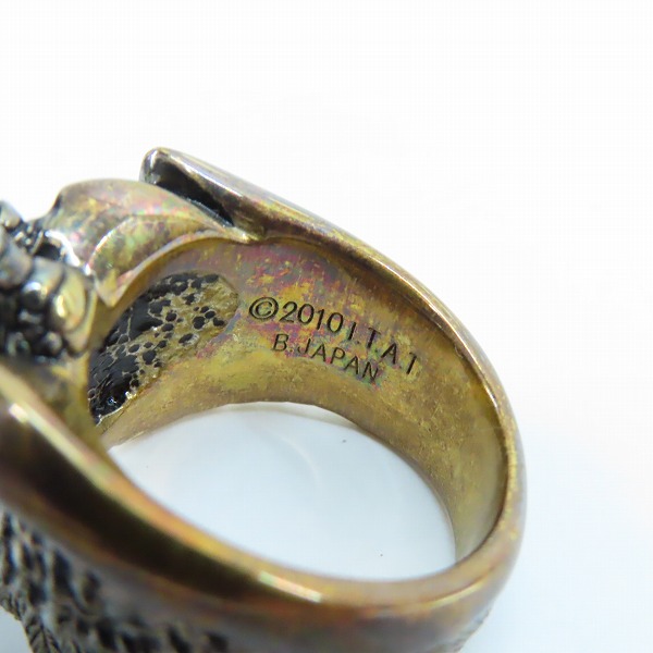 実際に弊社で買取させて頂いたプレミアムバンダイ 仮面ライダーオーズ アンク SV925 リング 鷹爪 ブラックジリコン 18号-18.5号の画像 4枚目