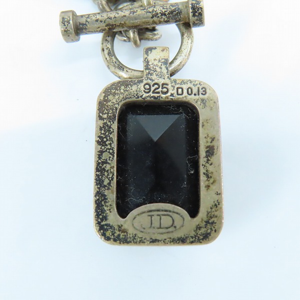 実際に弊社で買取させて頂いたJustin Davis/ジャスティンデイビス ONYX SQUARE STONE NECKLACE エミネム ネックレス SNJ115の画像 2枚目