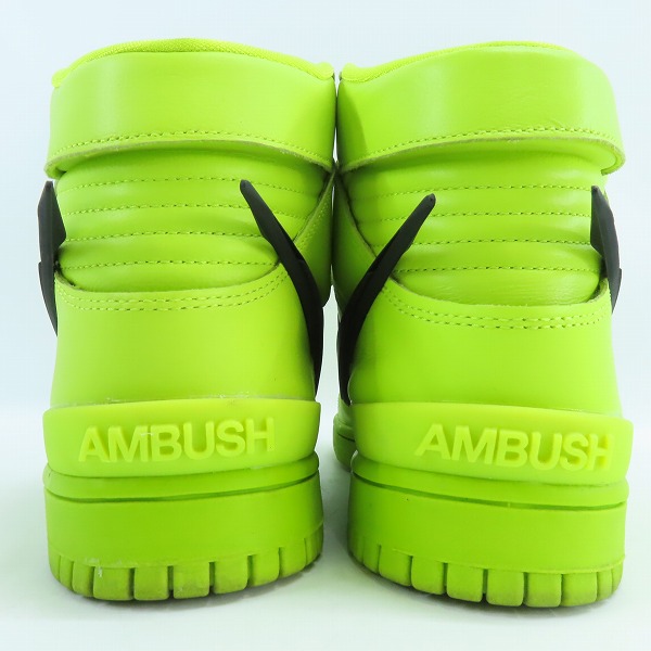 実際に弊社で買取させて頂いたNIKE×AMBUSH/ナイキ×アンブッシュ DUNK HIGH "FLASH LIME" ダンクハイ フラッシュライム CU7544-300 25.5の画像 1枚目