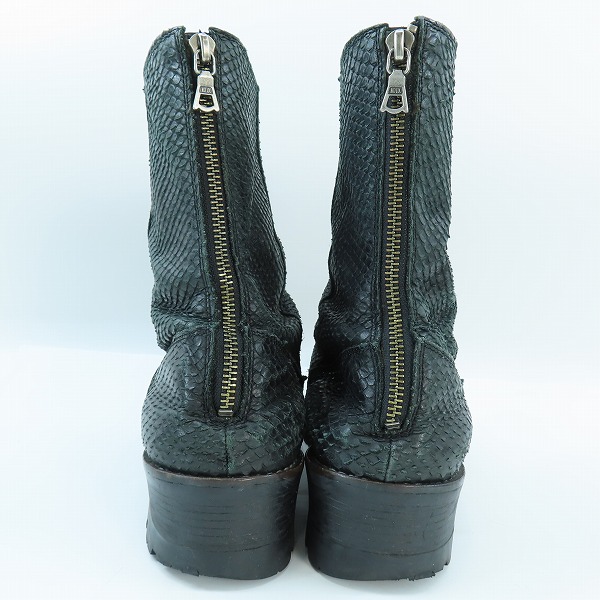 実際に弊社で買取させて頂いたNO ID./ノーアイディー レザーショートエンジニアブーツ/型押しパイソンデザイン/815208-554Z/42の画像 1枚目