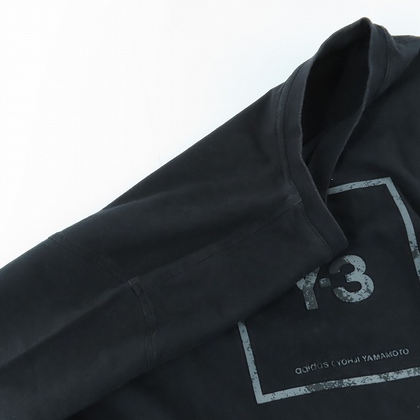 実際に弊社で買取させて頂いたY-3/ワイスリー Yohji Yamamoto×adidas/ヨウジヤマモト×アディダス 21SS スクエアラベル ロゴ Tシャツ GV6060/XLの画像 7枚目