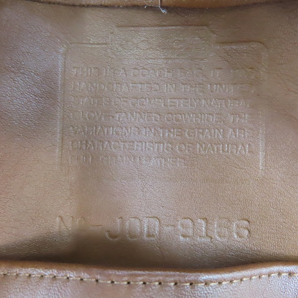 実際に弊社で買取させて頂いたOLD COACH/オールド コーチ オールレザー 巾着ハンドバッグ 9166の画像 3枚目