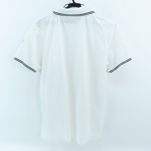 実際に弊社で買取させて頂いたMONCLER/モンクレール ジップアップポロシャツ ホワイト Lの画像 1枚目