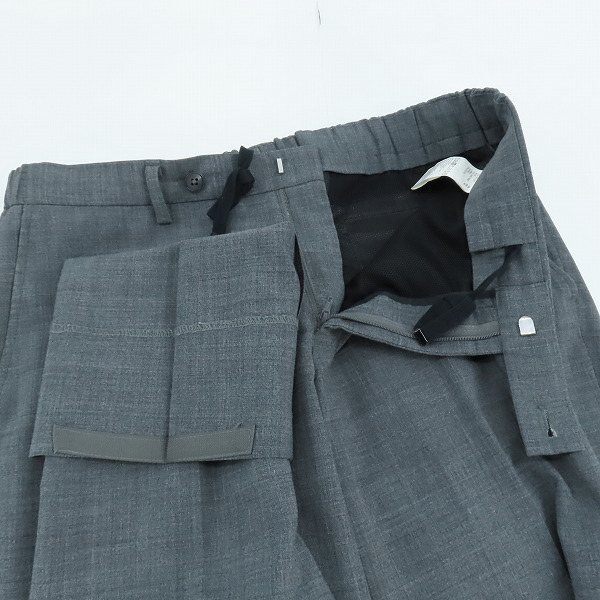 実際に弊社で買取させて頂いたTOMORROWLAND/トゥモローランド ストレッチトロピカルイージースラックス グレー 63-04-02-04203/Sの画像 2枚目