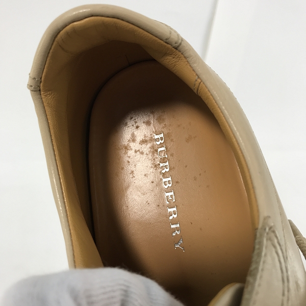 実際に弊社で買取させて頂いたBURBERRY/バーバリー レザー シューズ スニーカー BU1340/24.0の画像 4枚目
