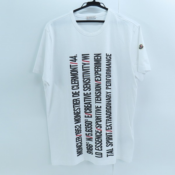 実際に弊社で買取させて頂いた【JPタグ】MONCLER /モンクレール  20ss MAGLIA レターリングロゴ 半袖 Tシャツ ホワイト F10918C73710 8390T/XL