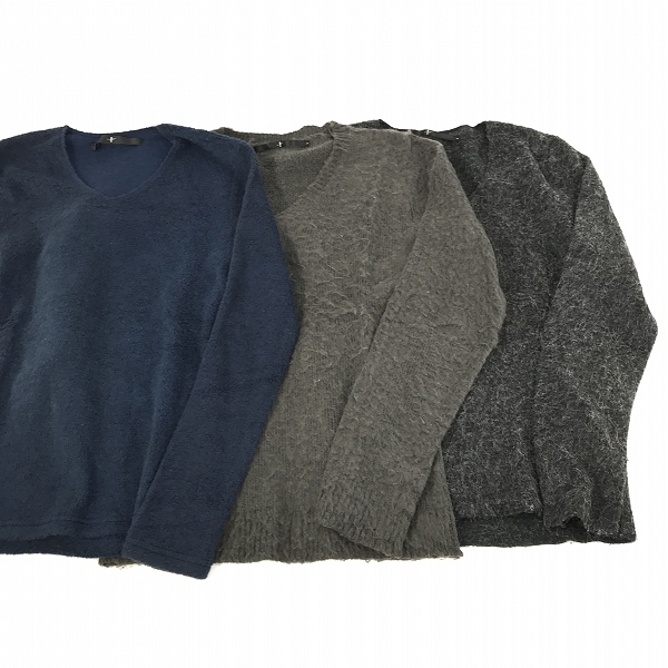 実際に弊社で買取させて頂いた【おまとめ】NO ID./ノーアイディー Vネック セーター ブラック/グレー/ネイビー 他の画像 1枚目