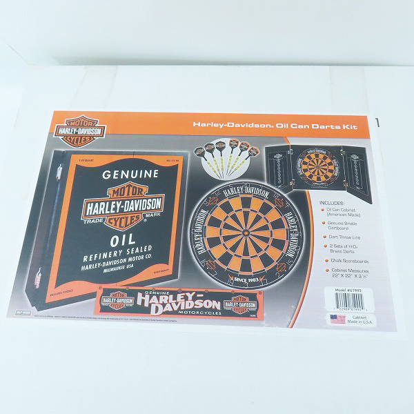 実際に弊社で買取させて頂いた【未開封】HARLEYDAVIDSON/ハーレーダビッドソン Oil Can Darts Kit/オイル缶 ダーツボードの画像 4枚目
