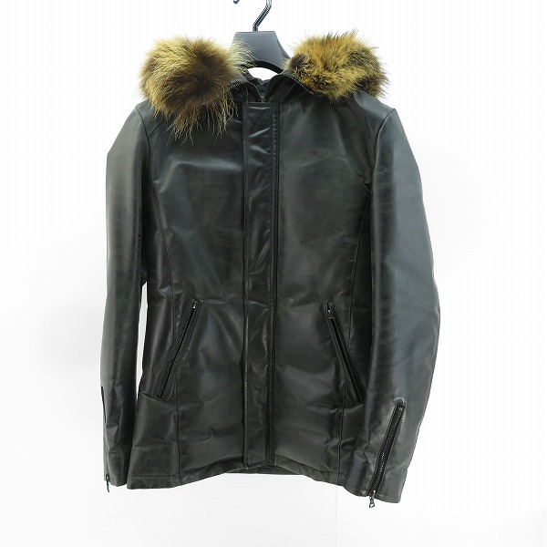 実際に弊社で買取させて頂いたISAMU KATAYAMA BACKLASH/イサムカタヤマバックラッシュ 山羊革/ゴートレザー ダウンジャケット 1216-02/2