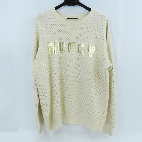 実際に弊社で買取させて頂いた【JPタグ】GUCCI×SEGA/グッチ×セガ GUCCY ロゴ クルーネック スウェット/トレーナー/M