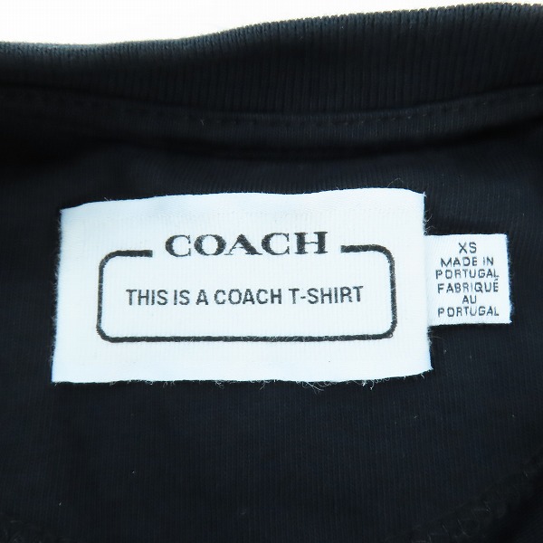 実際に弊社で買取させて頂いたCOACH/コーチ ホースアンドキャリッジ Tシャツ ブラック/XSの画像 2枚目