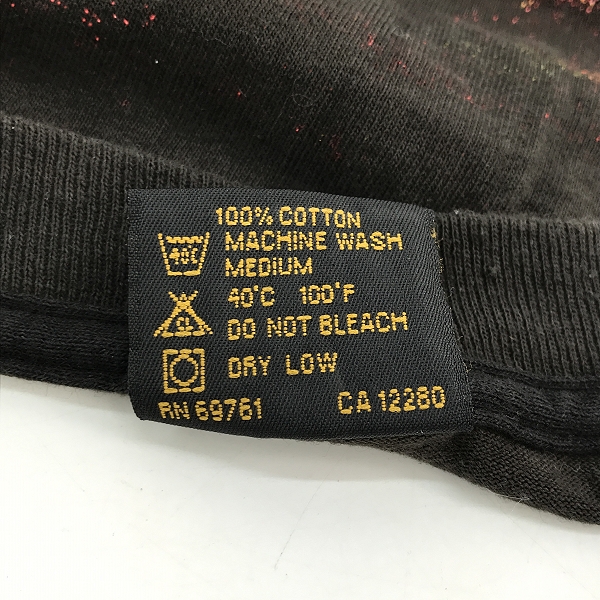 実際に弊社で買取させて頂いたBROCKUM/ブロックム社 90s USA製 METALLICA/メタリカ バンド ビンテージ プリント 半袖Tシャツ/XLの画像 3枚目