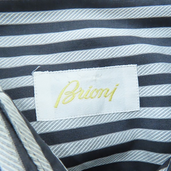実際に弊社で買取させて頂いたBrioni/ブリオーニ コットン ストライプ 長袖 ボタンシャツ/Ⅴの画像 2枚目