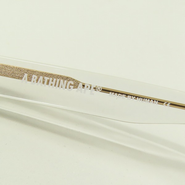 実際に弊社で買取させて頂いたA BATHING APE/アベイシングエイプ メガネフレーム/サングラス/アイウェア BS13014の画像 5枚目