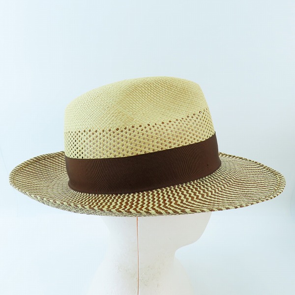 実際に弊社で買取させて頂いたBorsalino/ボルサリーノ 中折れハット リボン/60の画像 4枚目