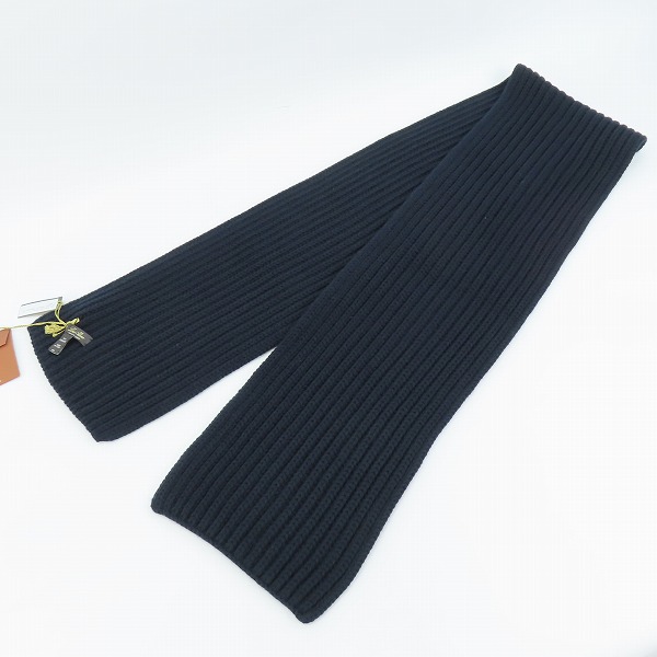 実際に弊社で買取させて頂いたLoro Piana/ロロピアーナ カシミヤ 100% マフラー イタリア製 ネイビーの画像 2枚目