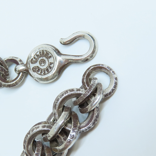 実際に弊社で買取させて頂いたCHROME HEARTS/クロムハーツ オールド刻印 Double B Ring Bracelet/ダブルB リング ブレスレットの画像 6枚目