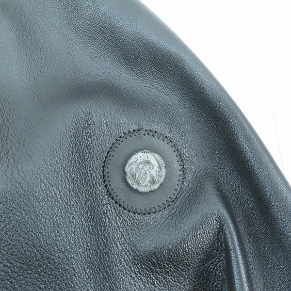 実際に弊社で買取させて頂いたDIESEL/ディーゼル レザー 中綿ブルゾン キルティング/Lの画像 3枚目