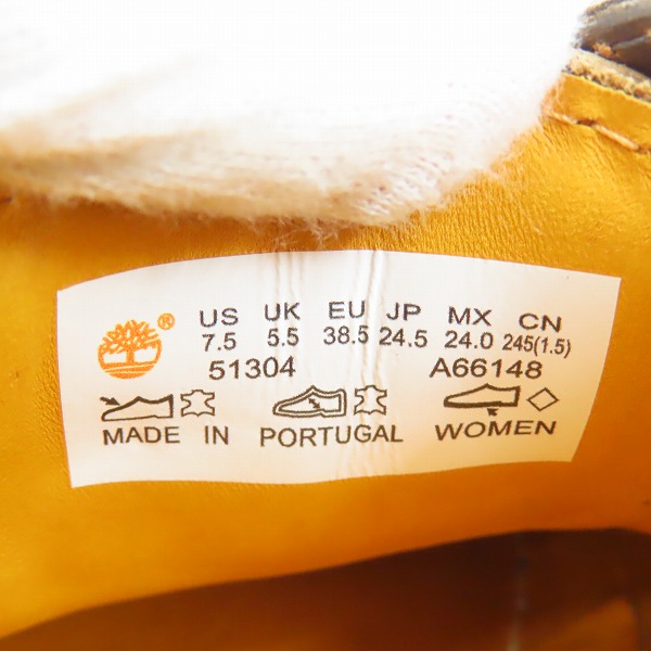 実際に弊社で買取させて頂いたTimberland/ティンバーランド HERITAGE NOREEN 3-EYE/ヘリテージ ノリーン モカシンシューズ 51304/24.5の画像 5枚目