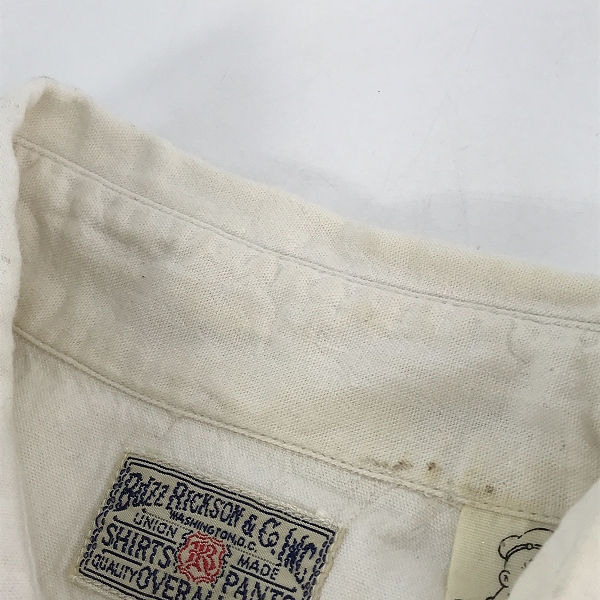 実際に弊社で買取させて頂いたBUZZ RICKSON'S×POPEYE/バズリクソンズ×ポパイ U.S.N. 半袖 シャツ/15-15 1/2の画像 9枚目
