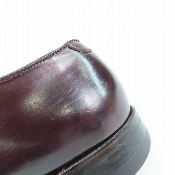 実際に弊社で買取させて頂いたALDEN/オールデン シェルコードバン Vチップ レザーシューズ 54321/7D シューツリー付きの画像 6枚目