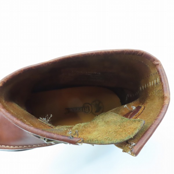 実際に弊社で買取させて頂いたCHIPPEWA/チペワ モックトゥ レザー エンジニアブーツ 97876/7.5Eの画像 4枚目
