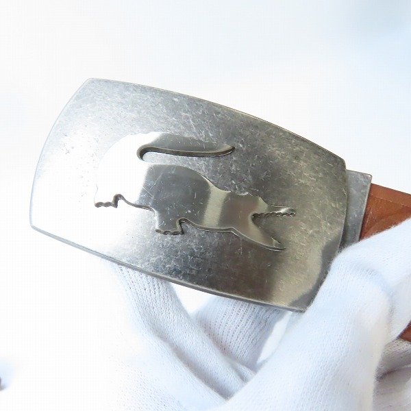 実際に弊社で買取させて頂いたLACOSTE/ラコステ ロゴバックル レザー ベルトの画像 3枚目