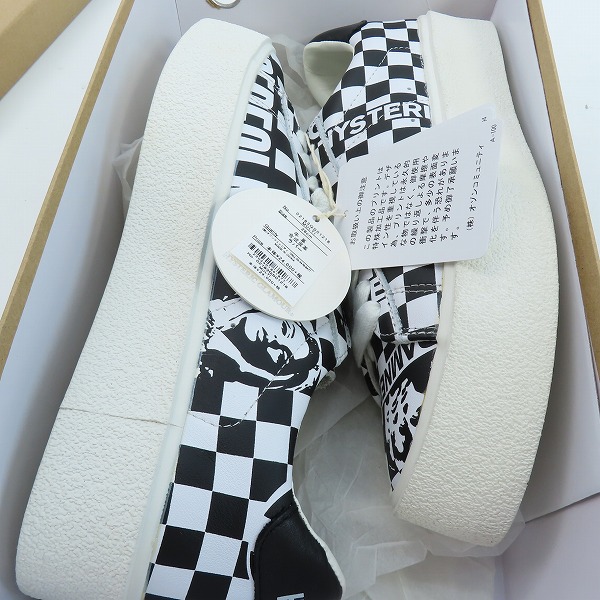 実際に弊社で買取させて頂いた【未使用】HYSTERIC GLAMOUR/ヒステリックグラマー チェック 厚底 スニーカー 02183QS01218/26の画像 8枚目