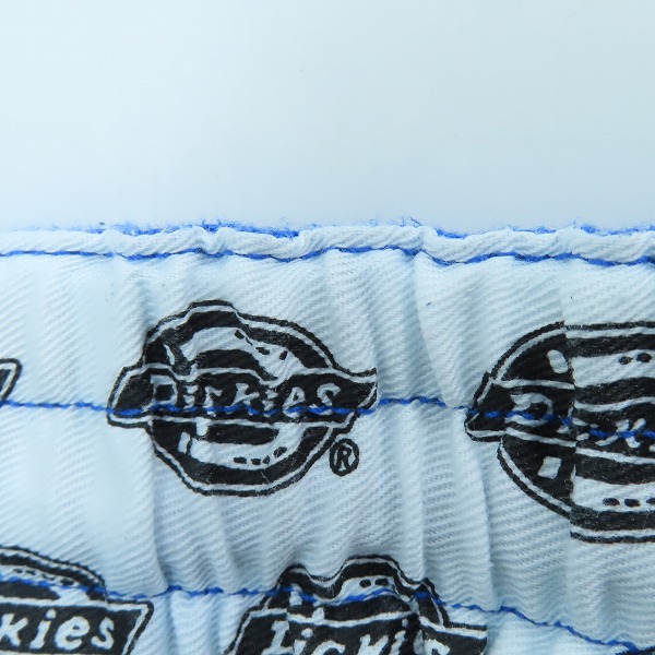 実際に弊社で買取させて頂いたdickies/ディッキーズ ムラサキスポーツ別注 ダブルニーシェフパンツ カラーパンツ ブルー 14764500/Mの画像 7枚目