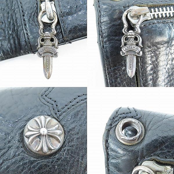 実際に弊社で買取させて頂いた【カスタム】CHROME HEARTS/クロムハーツ WAVE/ウェーブウォレット 長財布/クロスボタン 3クロスパッチの画像 6枚目