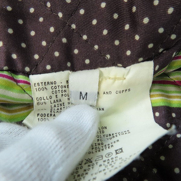 実際に弊社で買取させて頂いた【難有】ETRO/エトロ 裏地総柄 リブ付きジップブルゾン Mの画像 3枚目