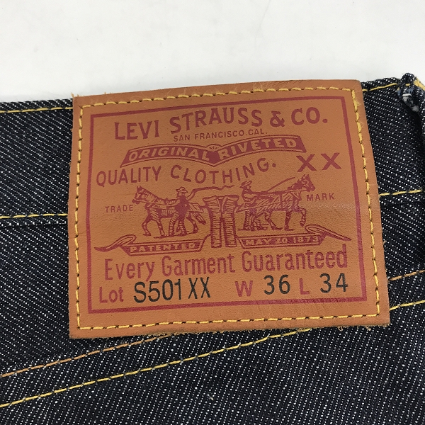 実際に弊社で買取させて頂いたLEVIS/リーバイス デニムパンツ LVC/VINTAGE CLOTHING S501 XX 大戦モデル デニムパンツ 44501-0088/W36L34の画像 2枚目