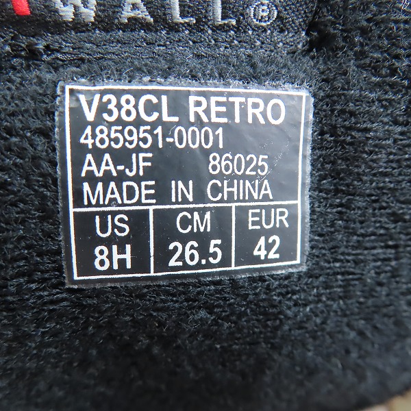 実際に弊社で買取させて頂いた【未使用】VANS/バンズ V38CL RETORP SK8-HI/スケートハイ ハイカットスニーカー 485951-0001/26.5の画像 5枚目