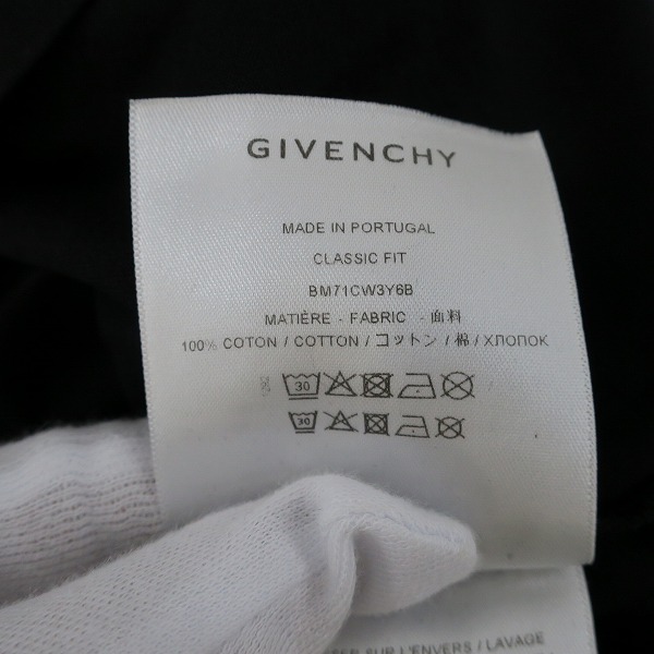 実際に弊社で買取させて頂いた【JPタグ】GIVENCHY/ジバンシィ 23SS COLLEGE EMBROIDERED LOGO TEE カレッジ ロゴ Tシャツ BM71CW3Y6B Lの画像 4枚目